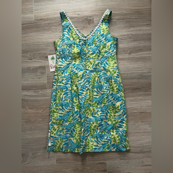 NWT Lilly Pulitzer Women’s Mimosa The Everglades Alligator Shift Dress - Size 8 - Picture 7 of 8